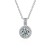 S925 round Zircon Necklace Silver Jewelry Wholesale Moissanite Pendant Clavicle Set Chain Fashion Simple Jewelry Women