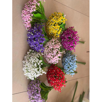 Hand-Held Starry Wedding Bridal Decoration Artificial Flowers Fake Flower Silk Flower Flower Arrangement  Manufacturer