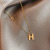 Necklace Women's Fashion Small Blessing Card Hanging Piece Pendant 18K Gold Plated Online Influencer Clavicle Chain