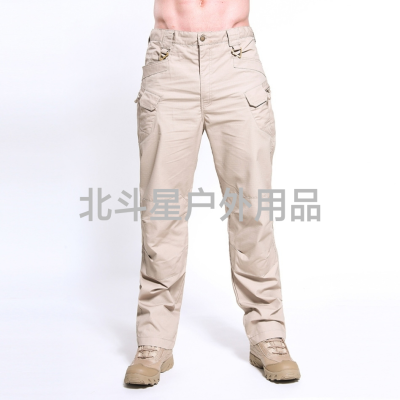 Summer Checked Cloth Multi-Pocket Leisure Cargo Trousers Ix7 Men's Outdoor Charging Sports Tactical Trousers