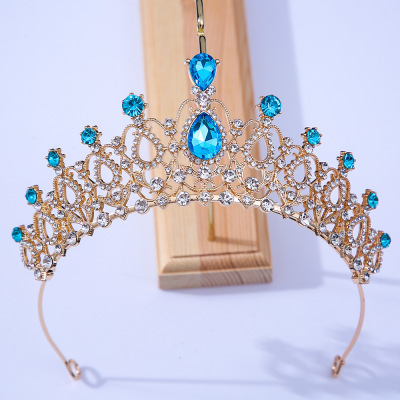 Bridal Crown Headdress Alloy Rhinestone-Encrusted Crystal Wedding Dress Dress Hair Accessories Amazon Hot Sale Birthday Jewelry Wholesale