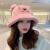 New Autumn and Winter Fisherman Hat Women Korean Style Fashion Bear Sweet Cute Lamb Wool Thickened Warm Hat Wholesale