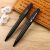 All Black Oblique Ballpoint Pen Signature Pen Frosted Advertising Marker Metal Roller Pen Fixed Logo Factory Direct Supply