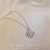 Simple Fashion Zircon Four-Petal Flower Necklace Japanese and Korean Niche Clavicle Chain Light Luxury High-Grade Versatile Flower Necklace Women