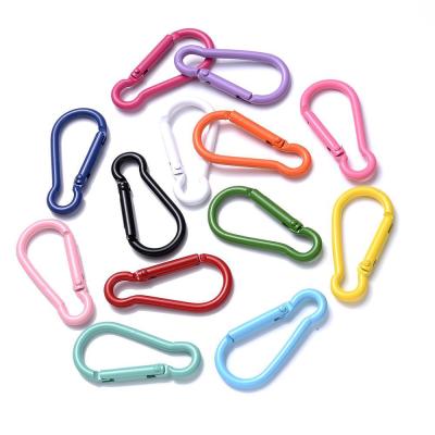 Cross-Border Direct Supply Spring Fastener Carabiner DIY Ornament Accessories Paint Color Gourd Climbing Button Carabiner Keychain Pendant