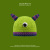 Cute Thermal Head Cover Beanie Hat Creative Funny Green Ruffle Young Same Hat Monster Shrek Cartoon Hat Female Winter