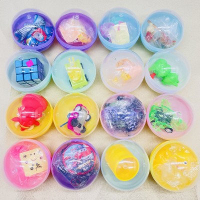 65mm Diameter Educational Pull Back Car Building Blocks Toys Hot Sale Capsule Ball Qiaoxin Fun Mixed Children's Gifts