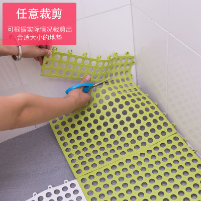 Household Splicing Shower Room Shower Waterproof Hollow Plastic Foot Pad Small Hole Bathroom Non-Slip Mat Large Floor Mat