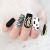 Nail Ornament Wholesale Butterfly Love Moon Ring Chain Real Gold Zircon Micro Inlaid Manicure Jewelry Decoration G2167