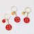 Lucky Persimmon Fruit Word Plate Protective Talisman Lucky Card Keychain Alloy Pendant DIY Accessories Handbag Pendant Gift