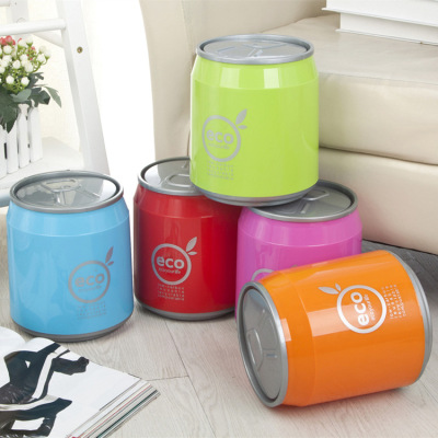 Cans Trash Can Press Plastic Trash Can in-Car Trash Can Desktop Trash Bin Storage Bucket Wastebasket