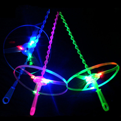 Luminous Hand Push Sky Dancers Toy Hand Push Flying Saucer Luminous Frisbee Creative Early Learning Children Education Stall Toy
