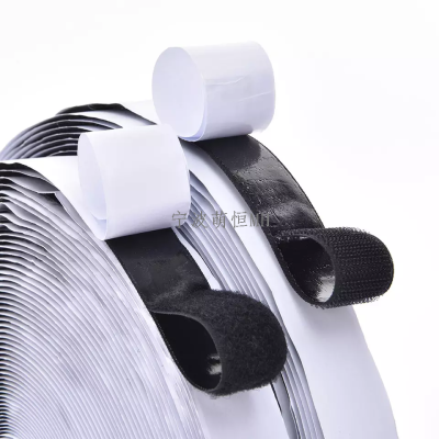 Self Adhesive Hook and Loop Tape Hook Loop Fastener Tape Sticky Back Tape with Glue Factory Wholesale