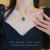 Emerald Diamond Square Necklace Light Luxury and Simplicity Niche High Sense Temperament Clavicle Chain New Pendant Necklace
