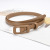 In Stock Wholesale Women's Leather Jeans Dress Belt Versatile Two-Layer Cowhide Bag Buckle Punch-Free Belt for Women