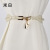 Fashion Genuine Leather Chain Decorative Belt All-Match Coat Elastic Wide Belt Waist Outer Wear Waist Seal with Dress