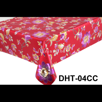 Flower Tablecloth Exhibition Stall Tablecloth Wholesale Source Factory Waterproof Oil-Proof Tablecloth