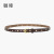 Korean Style Fashion Punch-Free Leather Thin Belt Decorative Dress Small Belt Cowhide Rivet Hollow-out Pin Buckle Waist Chain