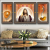 2+1 Combination Jesus Painting Style Aluminum Alloy Baked Porcelain with Spot Drill Living Room Sofa Corridor Painting Mural
