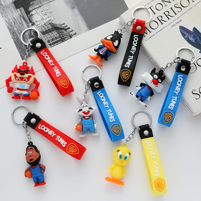 Beast Kingdom Rabbit Key Pendants Cute Creative Cartoon Doll Students' School Bag Pendant Prize Claw Doll