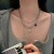 INS Cold Style Titanium Steel Double-Layer Necklace for Women 2022 New Trendy Hip Hop Light Luxury Minority Sweater Chain Accessories