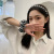 Chessboard Plaid Hair Accessories Black and White Plaid Large Intestine Circle Net Red Rubber Band Hair Ring Fabric Tie-up Hair Head Rope Korean Style Headdress Women