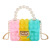 Factory Direct Supply Silicone Gel Bag Silicone Coin Purse Children's Crossbody Double-Sided Bubble Pearl Tote Chain Bag