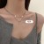 INS Cold Style Titanium Steel Double-Layer Necklace for Women 2022 New Trendy Hip Hop Light Luxury Minority Sweater Chain Accessories