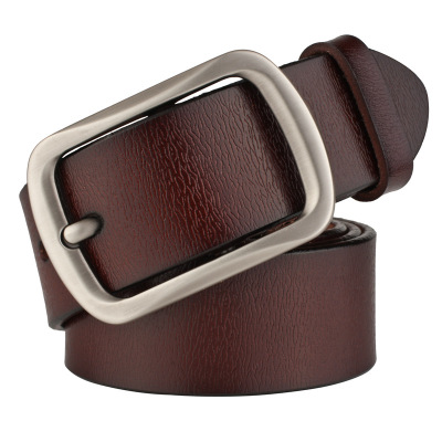 New Men's Belt Men's Leather Aviation Belt Pure Cowhide Men's Leather Belt Casual Retro Belt