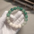 Tiktok Natural Yin Leather Gradient Green Bodhi Bracelet White Jade Bodhi Bracelet Men's and Women's Rosary Collectables-Autograph Rosary