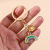 INS Sweet Loving Heart Rainbow Keychain Girl Heart Flower Daisy Handbag Bag Ornaments Accessories Pendant