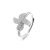 Foreign Trade Creative New Smart Spinning Snowflake Rhinestone Open Ring Christmas Childhood Windmill Rotating Ring Female