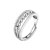 Cross-Border European and American New Accessories Fashion Simple Polka Dot Beaded Ring Thai Silver Accessories All-Match Open Mouth Forefinger Ring Women