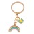 INS Sweet Loving Heart Rainbow Keychain Girl Heart Flower Daisy Handbag Bag Ornaments Accessories Pendant