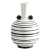 Nordic Style Simple Ceramic Vase Creative Hand Painted Black and White Striped Hallway Living Room and Sample Room Home Flower Decoration