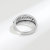 Cross-Border European and American New Accessories Fashion Simple Polka Dot Beaded Ring Thai Silver Accessories All-Match Open Mouth Forefinger Ring Women