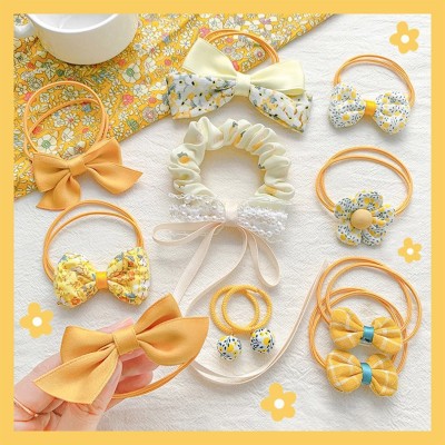 Bowknot Headband Children's Rubber Band Large Intestine Hair Rope Sweet Little Girl Hairtie Children's Hair Ring Hair Rope Wholesale