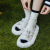 Bunching Socks Flat Sock Women's Autumn and Winter New Black and White Striped Ins Fashion Japanese Style Ruffles Tube Socks All-Matching