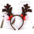 Rl566 Flannel Coffee Color Ear Antler Hairband Red Color Bell Small Antlers Hair Accessories Christmas Headwear Manufacturer