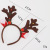 Rl566 Flannel Coffee Color Ear Antler Hairband Red Color Bell Small Antlers Hair Accessories Christmas Headwear Manufacturer