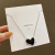 Black Love Titanium Steel Necklace for Women Retro Minority Temperament Hot Clavicle Chain 2022 New Ornament Wholesale