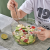 22.5*19.5*14 Fruit Plate Tea Cup European Transparent Medium Salad Bowl Acrylic Crystal Drop-Resistant
