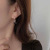 Retro Hong Kong Style Black Series Stud Earrings for Women Ins Hip Hop Niche Unique Design Personality Ear Studs Earrings