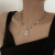 Special-Interest Design High-Grade Cute Bear Pendant Necklace Pearl Stitching Sweet Cool Style Necklace Women's All-Match Clavicle Chain