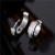 European and American Fashion Titanium Steel Frosted Ear Clip Ear Studs Glossy Sand Pressing Earrings Eardrops Spot Factory Direct Sales