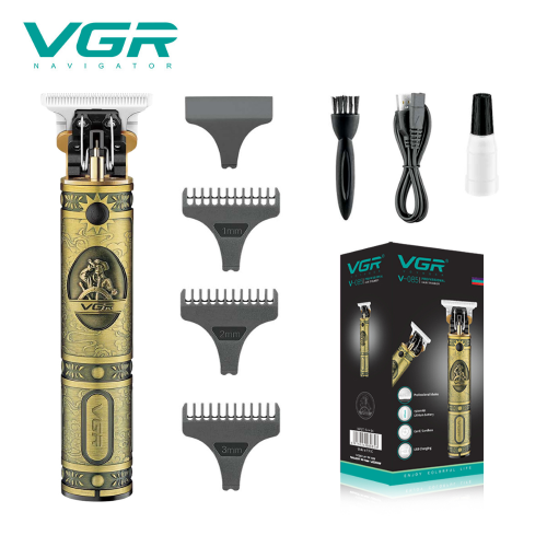 Vgr085 Retro Oil Head Electric Hair Clipper Carving Hair Salon 0 Cutter Head Electric Clipper Cross-Border E-Commerce New