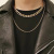 Fashion Simple Classic Men's Thick Chain Necklace Suit 2 Hip Hop Style Punk Men's Necklace