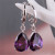 Wish Hot Sale Ear Rings Wholesale Cross-Border Earrings Earrings Inlaid Pink Zircon Female Water Drop Ear Studs