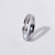 Hong Kong Style Ring Couple Men and Women Simple Student Double Single Row Square Diamond Japanese and Korean Tail Ring Index Finger Fashion Fashionmonger Middle Finger Ring