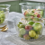 27.5*22*14 Fruit Plate Tea Bowl European Style Transparent Salad Bowl Acrylic Crystal Texture Can Not Be Broken